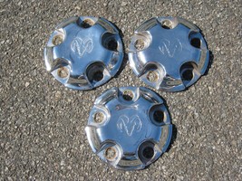 Factory 2002 to 2006 Dodge 1500 pickup bolt on chrome center caps hubcaps - £25.37 GBP