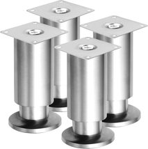 TCHOSUZ 6 Inch / 15Cm Metal Furniture Legs, Pack of 4 Modern Stainless Steel Tap - £36.84 GBP