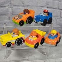 Fisher Price Wheelies Lot of 5 Cars with Drivers  - $15.84