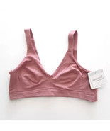 Tranquil &amp; True Comfort Bra Microfiber Seamless Ribbed Rose Mauve Size S... - $266.74 MXN