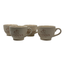 Godiva Belgium 1926 Rose Color Ceramic Coffee Cup Mug 12oz Lot Of 4 - $13.37