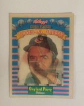 1991 Sportflics Kellogg&#39;s Corn Flakes Gaylord Perry #1 Baseball Greats - £1.56 GBP