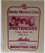 PRETENDERS - VINTAGE 1981 ORIGINAL CONCERT TOUR CLOTH BACKSTAGE PASS **L... - $30.00
