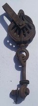 Old Rusty Metal Pulley Can&#39;t Read Brand Cotter Pin Bolt Included Antique Vintage - £38.98 GBP