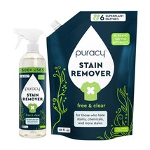 Stain Blood Remover For Clothes Upholstery Car Seat Cl EAN Er Puracy Natural 64 Oz - £35.91 GBP