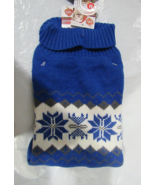 Festive Dog Sweater Ugly Sweater on Blue Background Size M by Pet Central - £12.57 GBP