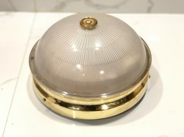 Antique Ocean Liner Elegance: Nautical Ship Brass Ceiling Deck Light - $223.74