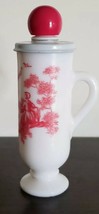 Vintage Collectible Avon Dutch Treat Demi Cup Milk Glass Victorian Scene ~ 4 - £20.92 GBP
