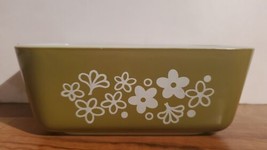 Vintage PYREX Spring Blossom Crazy Daisy 1.5 Pt 0502 Refrigerator Dish N... - $27.71