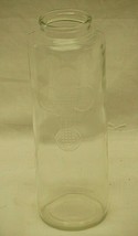 Clear Glass Bottle Jar Medieval Style Embossed Cross Candle Holder ?? - £15.50 GBP