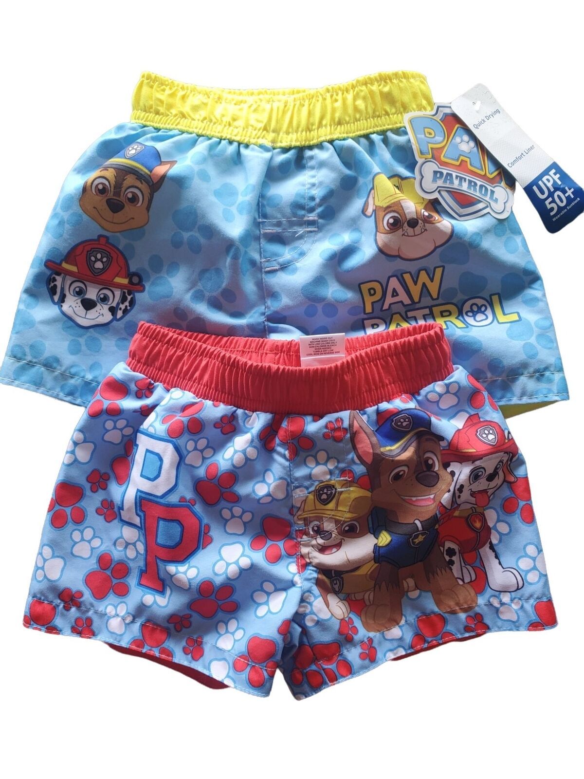 Primary image for Nickelodeon Paw Patrol Infant Boys Swim Trunks 2 Pair 3/6 Months Lined Shorts