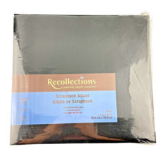 Recollection Black Scrapbook Album w 10 Pages Post Bound Expandable CD P... - $19.82 CAD
