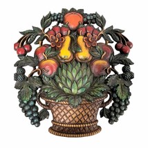 Vintage 1966 Syroco 3D Floral Fruit Basket Retro Polyresin Wall Art MCMLXVI - £19.51 GBP