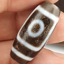 DZI ACHAT ALT Himalaya Indo Tibetische Augen Dzi Amulett Perle - €71,86 EUR