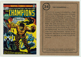 Champions #1 Card 1984 Marvel First Issue Covers Gil Kane Art Ghost Ride... - $7.91
