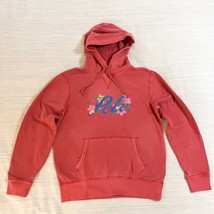 Polo Ralph Lauren RED PAINTED FLORAL SCRIPT LOGO Hoodie Sweatshirt Sz XL... - £85.06 GBP