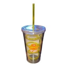 Double Wall Tumbler Cup Twisty Straw Weird But True National Geographic ... - £12.43 GBP