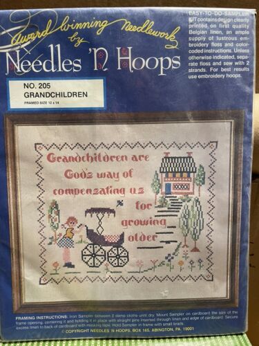Primary image for Needles N Hoops Sampler Kit 205 Grandchildren Cross Stitch 