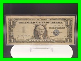 1957-B $1 Silver Certificate STAR NOTE One Dollar Paper Money Currency - £27.23 GBP