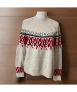 Vintage Nordic Patter Est 1990 Lucky Brand Soft Knit Sweater Top Sz XL C... - $28.64 CAD