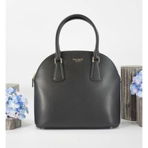 Kate Spade Sylvia Black Leather Large Dome Satchel Bag NWT - £173.19 GBP