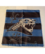 Rare Carolina Panthers Sugar Skull Throw Pillow Cover NFL Sofa Zipper. L... - £23.08 GBP