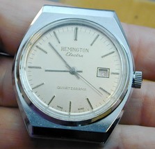 Remington Electra Quartzarama Men&#39;s Stainless Steel Date Wrist Watch - £23.59 GBP