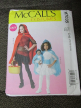 ""Girl's Cape & Dress Costume Pattern"" - New - Size 7 - 14 - Red Riding Hood - $8.89