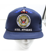 Diplomatic Telecommunications Service Hat Blue Snapback A T O Athens US Gov - £5.30 GBP