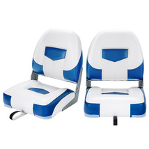 2PC Low Back Boat Seat Folding Fishing Boat Seat Stainless Steel Screws Included - £143.85 GBP