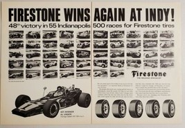 1971 Print Ad Firestone Wins Again at Indy 500 1971 Winner Al Unser Car Racing - £13.61 GBP