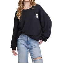 Chaser halloween embroidered skull oversized sweatshirt in Black - size L - £42.15 GBP