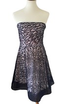 White House Black Market Bustier Dress Womens Size 4 Semi Sheer Fit &amp; Fl... - $14.20