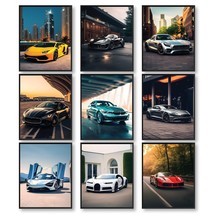 97 Decor Modern Car Posters For Boys Room - Race Car Wall Art, 9pcs 8x10 Inches - £18.83 GBP