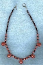 Original Garnet and Cherry Quartz Briolette Necklace - £31.97 GBP