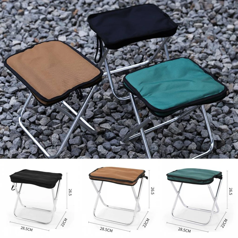 Handy Outside Faldstool Outdoor Aluminium Alloy Portable Folding Fishing Chair - £18.49 GBP