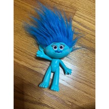 Hasbro 2015 Troll Doll Aqua Poppy Poppie Blue hair 7&quot; - $13.35