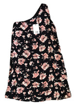 DR2 by Daniel Rainn XS One Shoulder Floral Dress black pink summer NEW sold out - £7.03 GBP
