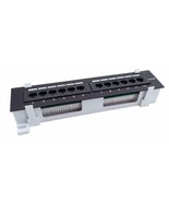 CNAweb 12 Port Vertical Cat5e 110 RJ45 Patch Panel 568A 568B with Bracket - $27.12 CAD