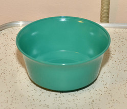 Rare vintage turquoise Anchor Hocking cereal bowl blue green aqua bowl mid centu - £8.01 GBP