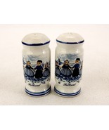 Vintage Porcelain Salt &amp; Pepper Shakers, Dutch Children Artwork, Made In... - £15.40 GBP