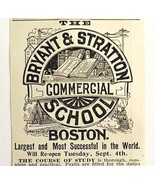 Bryant &amp; Stratton Commercial College 1894 Advertisement Victorian 1 ADBN1jj - €17,20 EUR