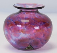 Kerry glass Ireland 3” H x 3.5&quot; Diameter Vase Art Glass Bud Vase - £23.04 GBP