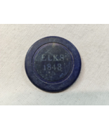 Vintage ELKS 1843 Kirkland Bellvue Poker Chip Dark Blue - $9.95