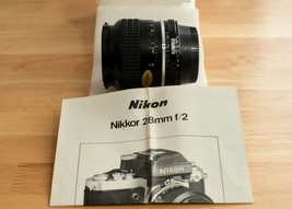 Nikon Nikkor Ai 28mm f/2 MF Wide Angle Lens F mount - Mint w/orgl manual (USA) - £202.28 GBP