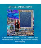 Halloween - Gothic Vampire Castle Seasonal Wall Art or Scrapbook Page - €19,01 EUR