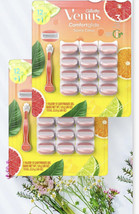 Deal 2 pack Gillette Venus Comfort Glide Sunny Citrus 1 Razor 12 ea Gel ... - $74.36