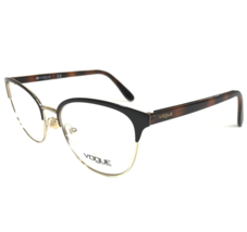 Vogue Eyeglasses Frames VO 4088 997 Brown Tortoise Gold Cat Eye 52-18-140 - £47.73 GBP