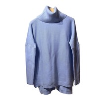 Anrabess Sweater Womens M Turtleneck Oversized Batwing Sleeve Spilt Hem ... - $19.79