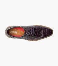 Stacy Adams Alario Wingtip Oxford Croco Leather Shoes Purple 25725-542 image 4